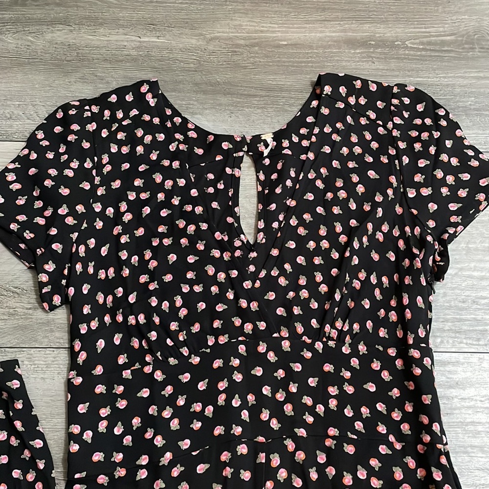 Free people, floral,‎ black, pink, jumpsuit, size 4 - Picture 4 of 6